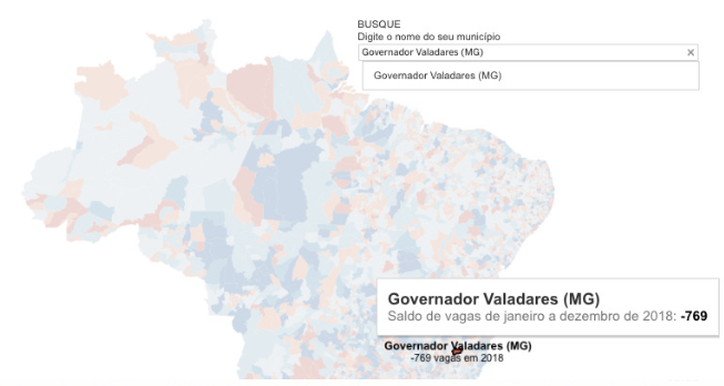 mapa empregos