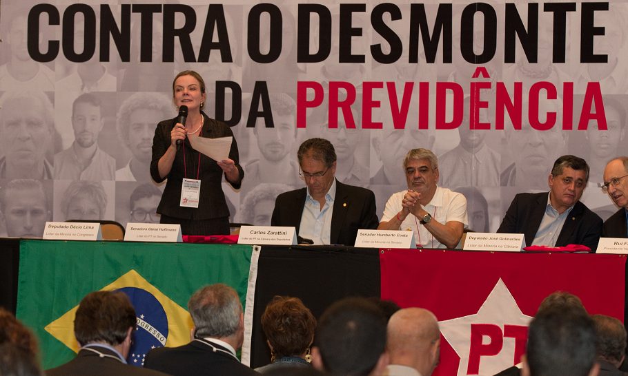Gleisi fala sobre reforma da previdência em GV Gleisi fala sobre reforma da previdência em GV