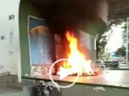 concha acústica da praça dos pioneiros pega fogo