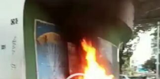 concha acústica da praça dos pioneiros pega fogo