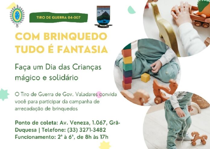 tg faz campanha de arrecadação de brinquedos