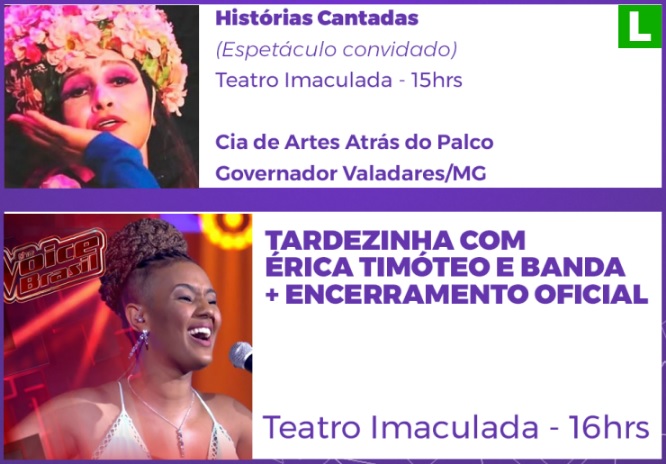PROGRAMAÇÃO FENTA GV DOMINGO