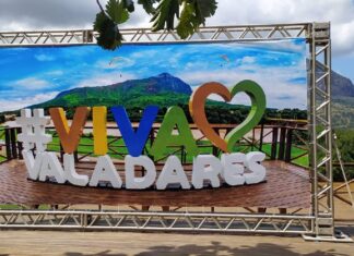 Foto da Ibituruna colocada no deck da Feira da Paz rende críticas e piadas banner colocado no deck da feira da paz rende críticas na internet
