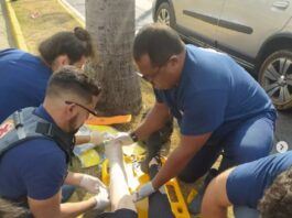 Durante capacitação, Samu atende vítimas de acidente na JK